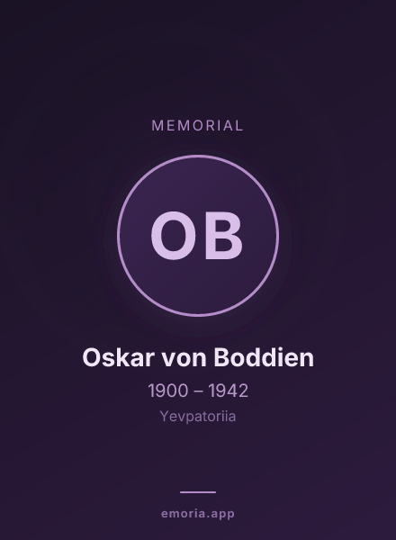 Memorial portrait of Oskar von Boddien