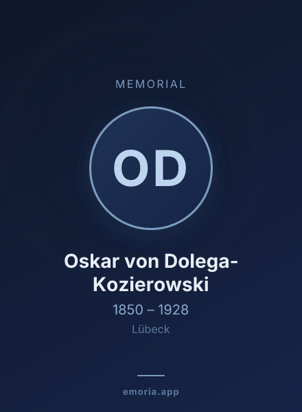 Memorial portrait of Oskar von Dolega-Kozierowski