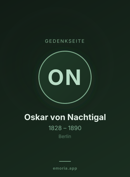 Gedenkportrait von Oskar von Nachtigal