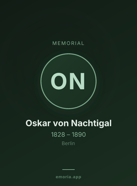 Memorial portrait of Oskar von Nachtigal