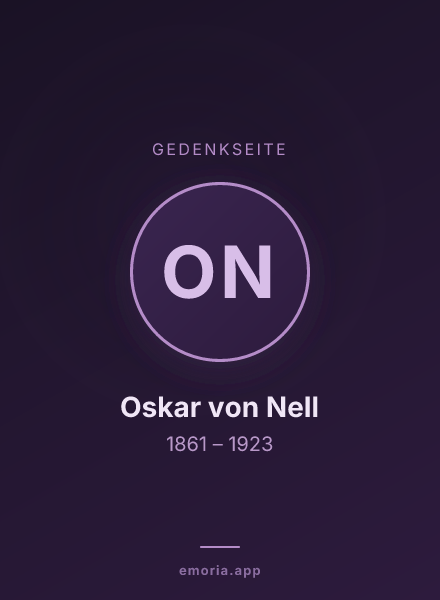 Gedenkportrait von Oskar von Nell