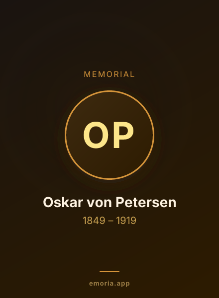 Memorial portrait of Oskar von Petersen