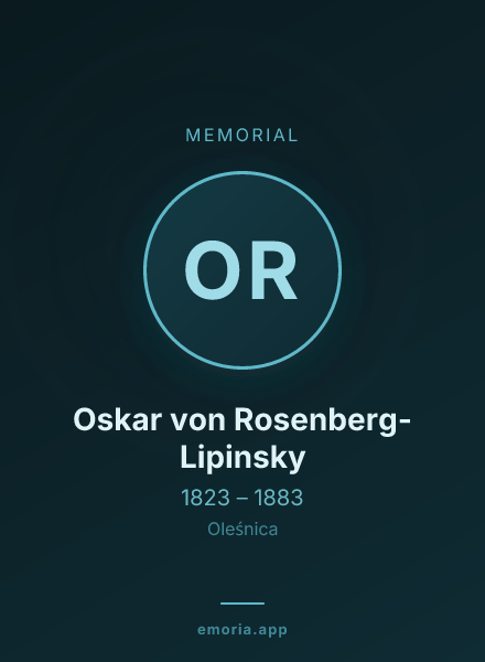 Memorial portrait of Oskar von Rosenberg-Lipinsky