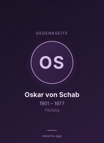 Gedenkportrait von Oskar von Schab