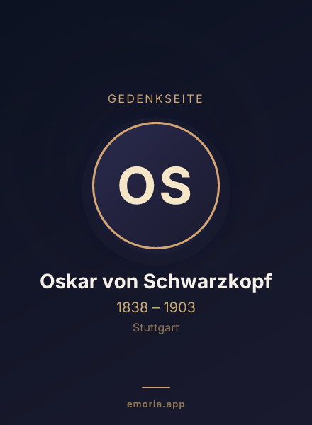 Gedenkportrait von Oskar von Schwarzkopf
