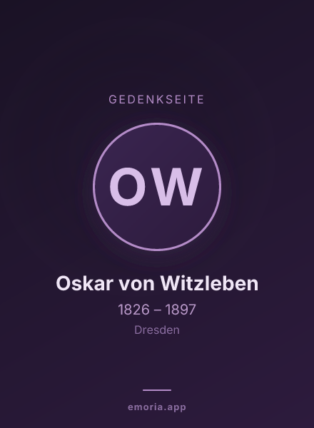 Gedenkportrait von Oskar von Witzleben