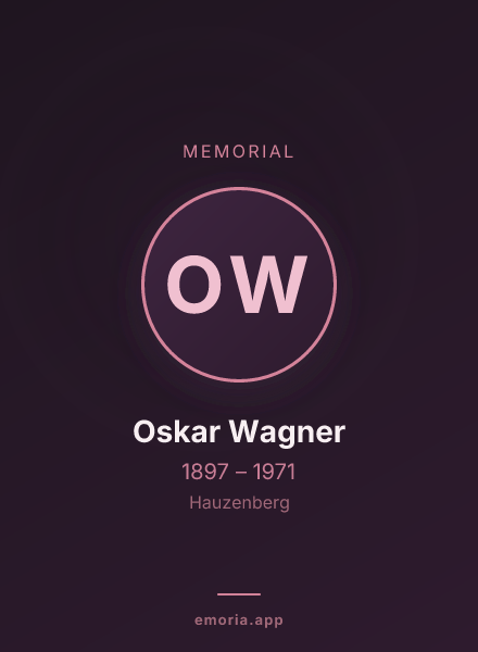 Memorial portrait of Oskar Wagner