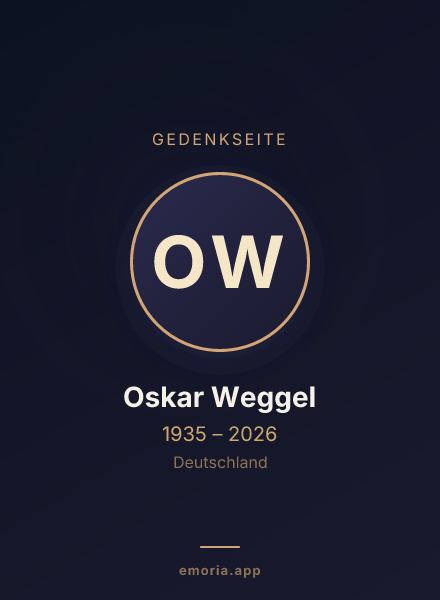 Gedenkportrait von Oskar Weggel