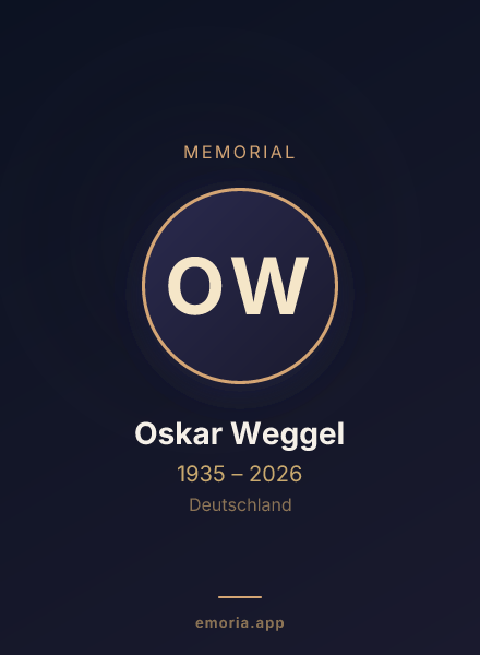 Memorial portrait of Oskar Weggel