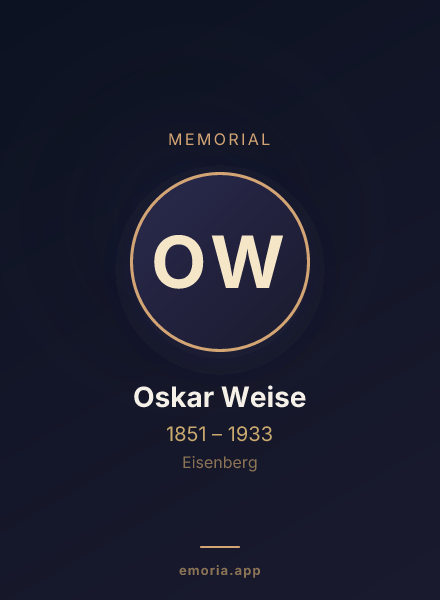 Memorial portrait of Oskar Weise