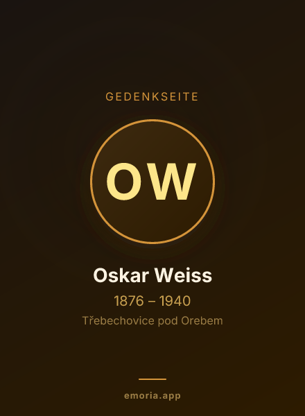 Gedenkportrait von Oskar Weiss