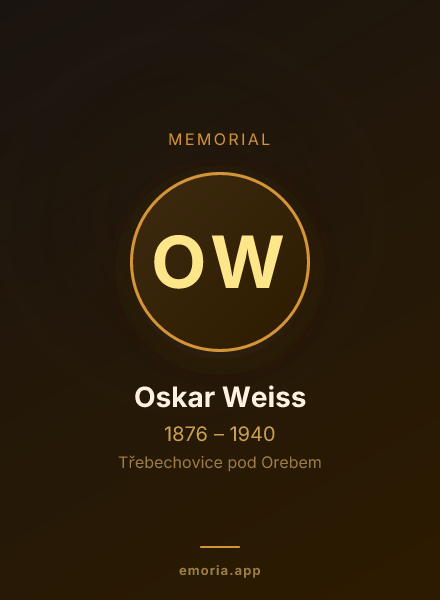 Memorial portrait of Oskar Weiss