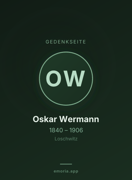 Gedenkportrait von Oskar Wermann