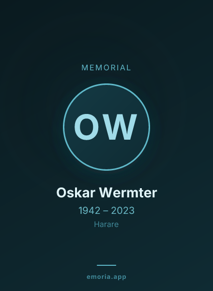 Memorial portrait of Oskar Wermter