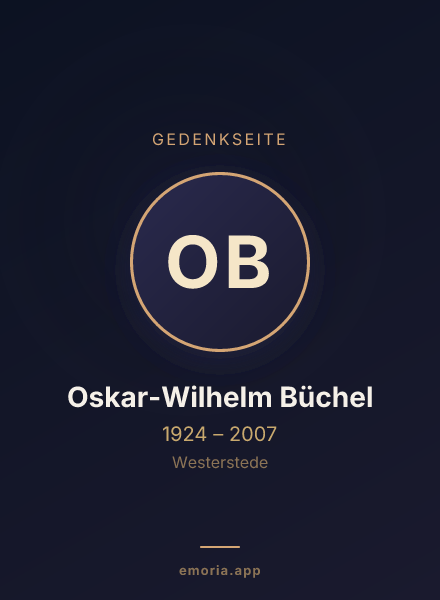 Gedenkportrait von Oskar-Wilhelm Büchel