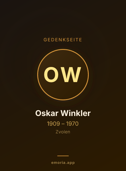 Gedenkportrait von Oskar Winkler