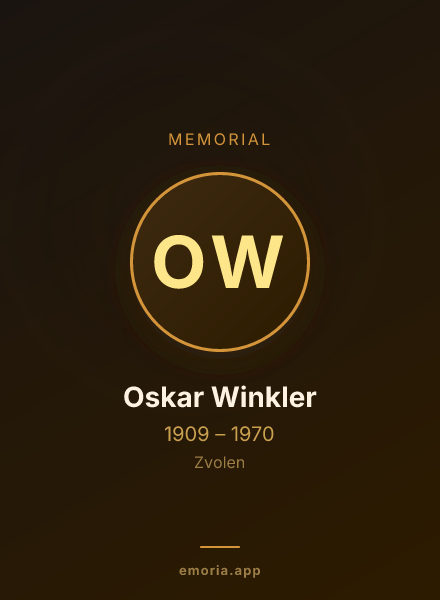 Memorial portrait of Oskar Winkler