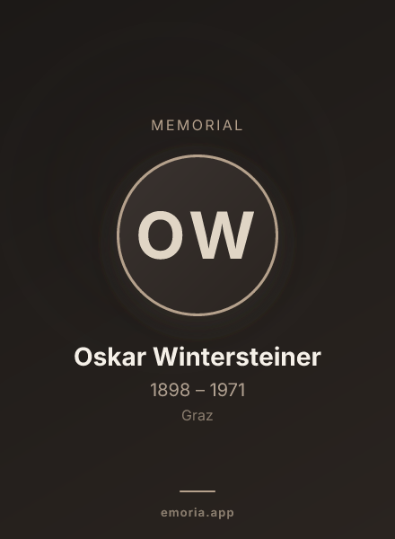 Memorial portrait of Oskar Wintersteiner