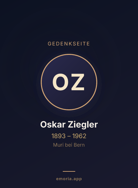 Gedenkportrait von Oskar Ziegler
