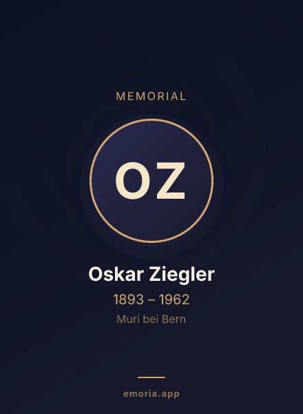 Memorial portrait of Oskar Ziegler