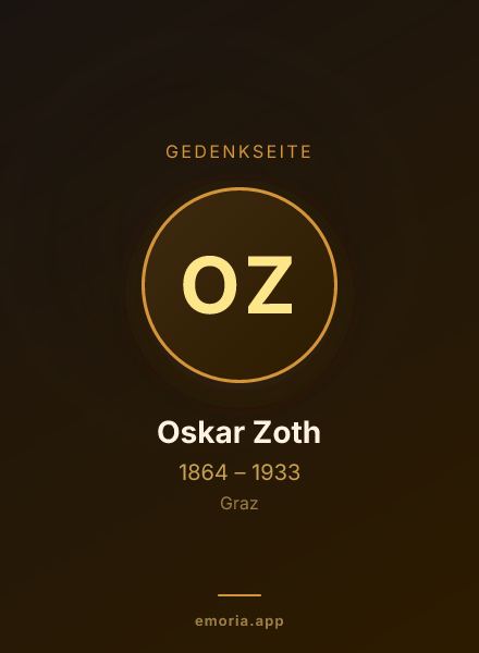 Gedenkportrait von Oskar Zoth