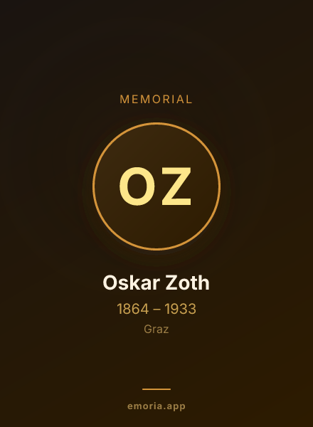 Memorial portrait of Oskar Zoth