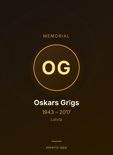 Memorial portrait of Oskars Grīgs