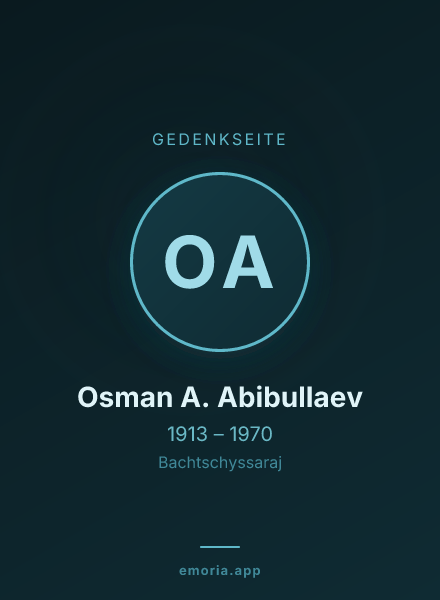 Gedenkportrait von Osman A. Abibullaev