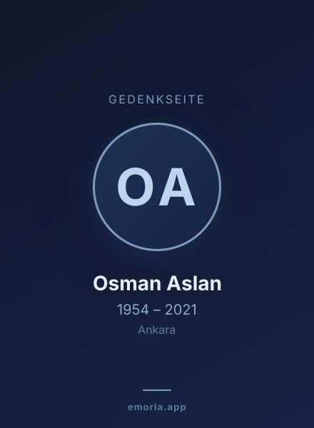 Gedenkportrait von Osman Aslan