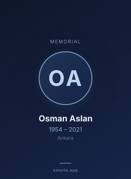 Memorial portrait of Osman Aslan