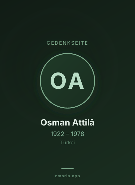 Gedenkportrait von Osman Attilâ