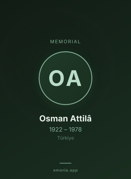 Memorial portrait of Osman Attilâ