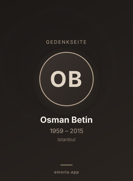 Gedenkportrait von Osman Betin