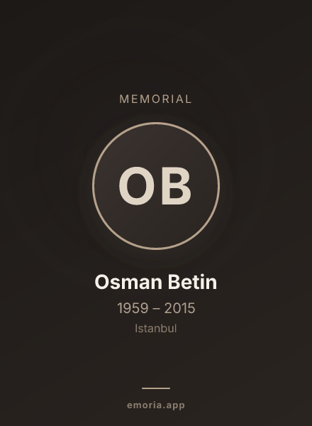 Memorial portrait of Osman Betin