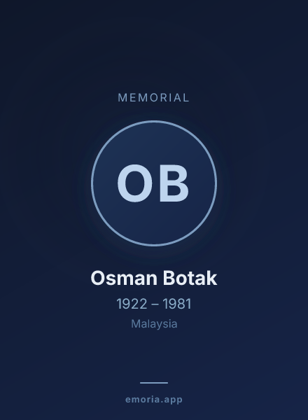 Memorial portrait of Osman Botak