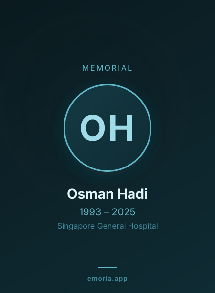 Memorial portrait of Osman Hadi