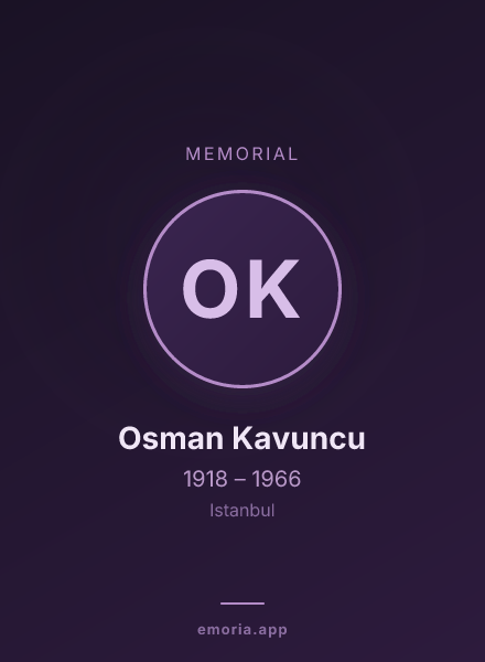 Memorial portrait of Osman Kavuncu