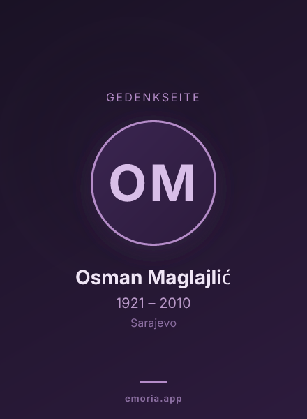 Gedenkportrait von Osman Maglajlić