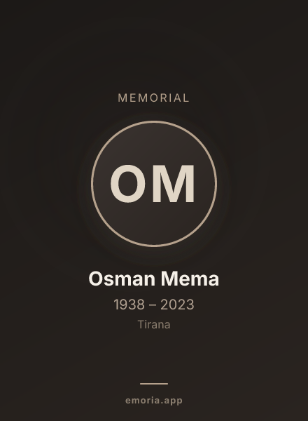 Memorial portrait of Osman Mema