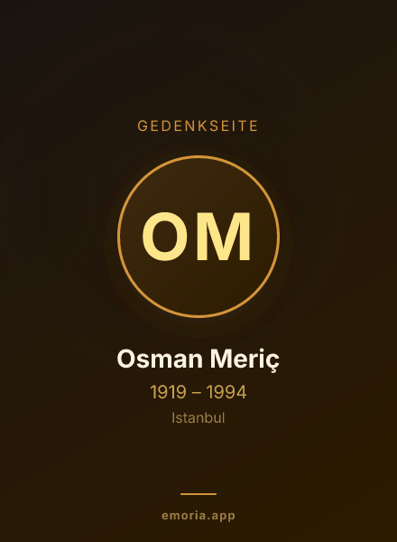 Gedenkportrait von Osman Meriç