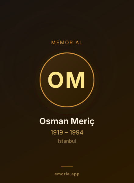 Memorial portrait of Osman Meriç