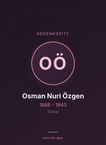 Gedenkportrait von Osman Nuri Özgen