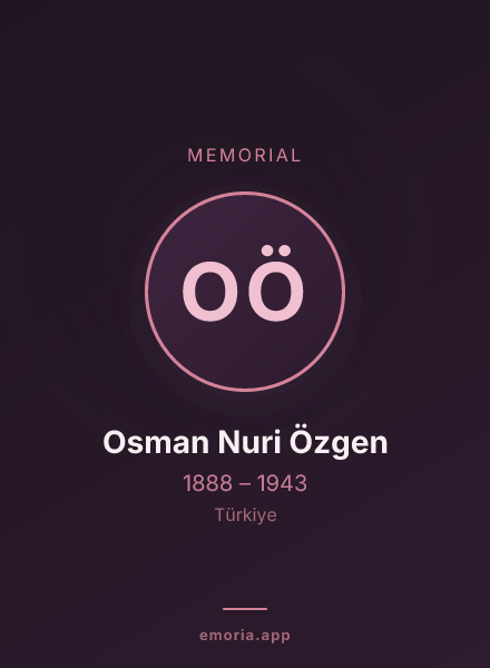 Memorial portrait of Osman Nuri Özgen