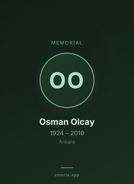 Memorial portrait of Osman Olcay