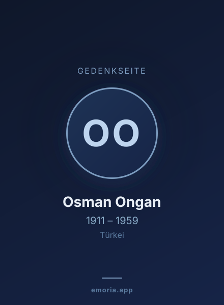 Gedenkportrait von Osman Ongan
