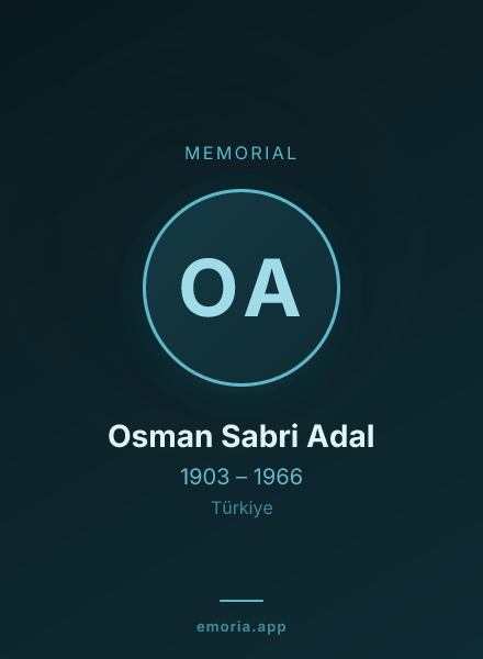 Memorial portrait of Osman Sabri Adal