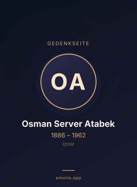 Gedenkportrait von Osman Server Atabek