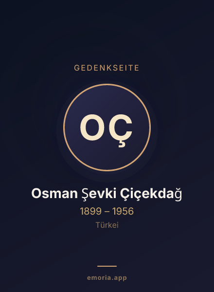 Gedenkportrait von Osman Şevki Çiçekdağ