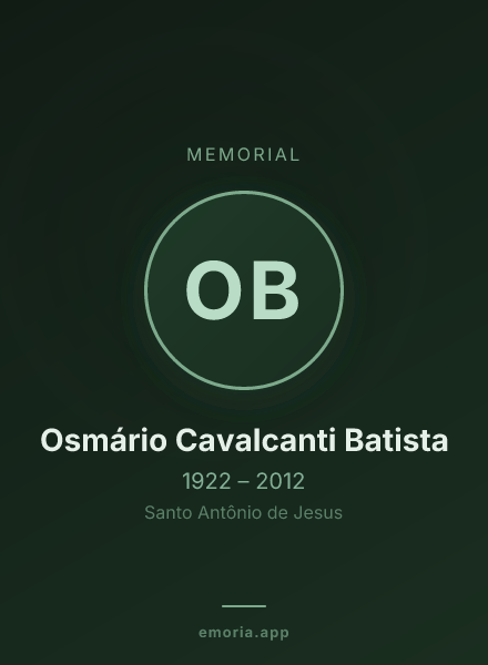 Memorial portrait of Osmário Cavalcanti Batista