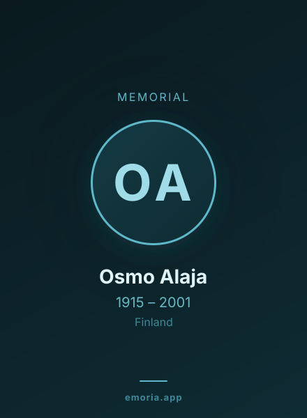 Memorial portrait of Osmo Alaja